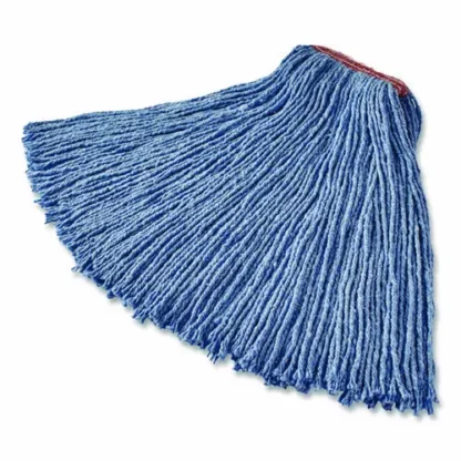 Rubbermaid® Commercial Dura Pro Blend Wet Mop, Cotton/Rayon/Synthetic, Medium, Blue