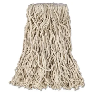 Rubbermaid® Commercial Economy Cut-End Cotton Wet Mop Head, 16oz, 1" Band, White, 12/Carton