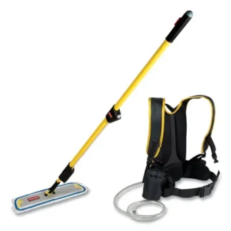 Rubbermaid® Commercial Flow Finishing System, 18" Wide Nylon Head, 56" Yellow Plastic Handle