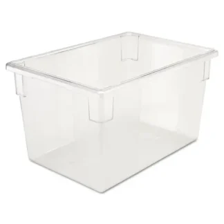 Rubbermaid® Commercial Food/Tote Box, 21.5 gal, Clear, Polycarbonate, 26" x 18" x 15"