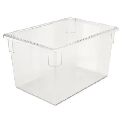 Rubbermaid® Commercial Food/Tote Box, 21.5 gal, Clear, Polycarbonate, 26" x 18" x 15"