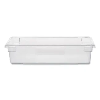 Rubbermaid® Commercial Food/Tote Boxes, Clear, Plastic, 8.5 gal