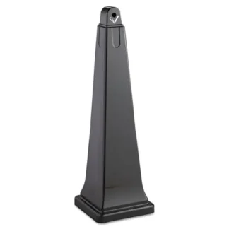 Rubbermaid® Commercial GroundsKeeper Cigarette Waste Collector, Pyramid, Black