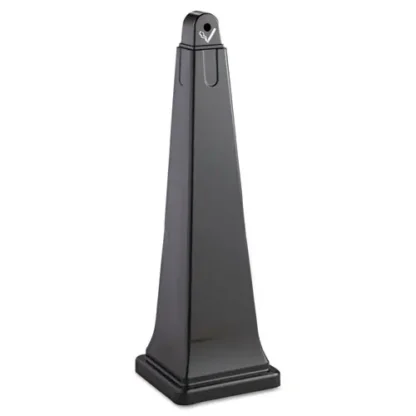 Rubbermaid® Commercial GroundsKeeper Cigarette Waste Collector, Pyramid, Black