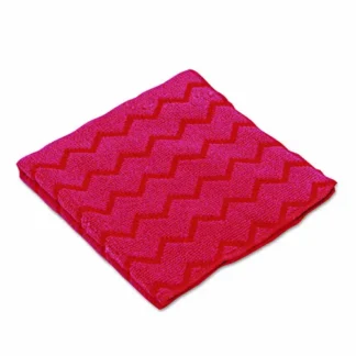 Rubbermaid® Commercial HYGEN Microfiber Cleaning Cloths, Red, 12/Carton