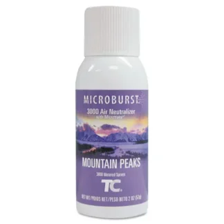 Rubbermaid® Commercial Microburst 3000 Refill, Mountain Peaks, 2 oz Aerosol Spray, 12/Carton