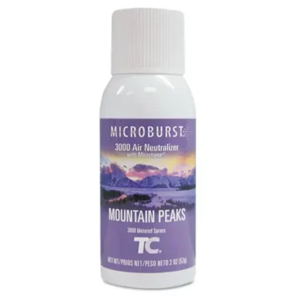 Rubbermaid® Commercial Microburst 3000 Refill, Mountain Peaks, 2 oz Aerosol Spray, 12/Carton