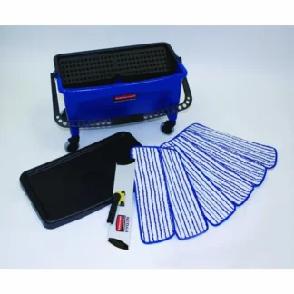 Rubbermaid® Commercial Microfiber Floor Finishing System, 3 gal, Blue/Black/White