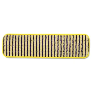 Rubbermaid® Commercial Microfiber Scrubber Pad with Vertical Polypropylene Stripes, Yellow, 6/Carton