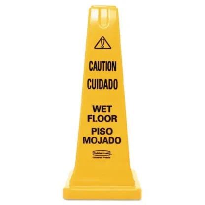 Rubbermaid® Commercial Multilingual Wet Floor Safety Cone, Yellow