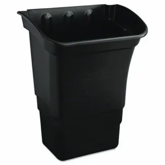 Rubbermaid® Commercial Optional Utility Cart Refuse/Utility Bin, 8 gal, Polyethylene, Black