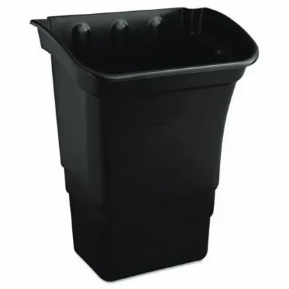 Rubbermaid® Commercial Optional Utility Cart Refuse/Utility Bin, 8 gal, Polyethylene, Black