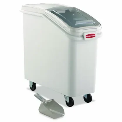 Rubbermaid® Commercial ProSave Mobile Ingredient Bin, 20.57 gal, White Plastic