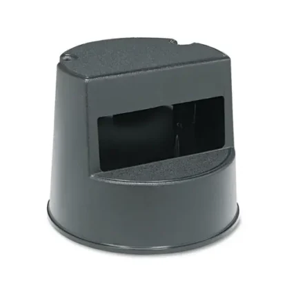 Rubbermaid® Commercial Rolling Step Stool, Curved Design, 2-Step, Retracting Casters, Black