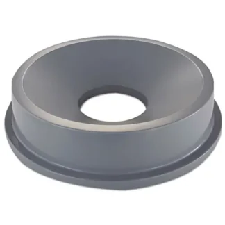 Rubbermaid® Commercial Round BRUTE Funnel Top Receptacle, Gray, Fits 32-Gallon Containers