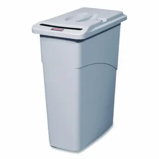 Rubbermaid® Commercial Slim Jim Confidential Document Waste Receptacle with Lid, Light Gray