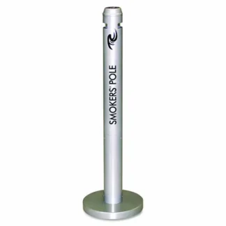 Rubbermaid® Commercial Smoker's Pole, Round, Steel, Silver