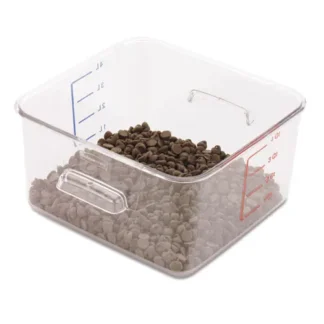 Rubbermaid® Commercial SpaceSaver Square Containers, Clear, Plastic