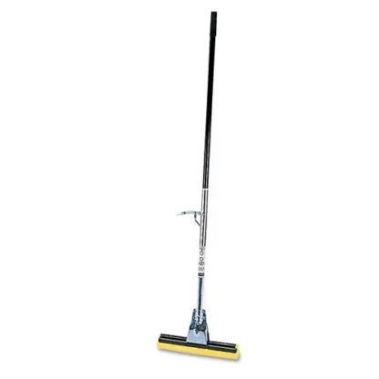 Rubbermaid® Commercial Steel Sponge Mop, 12" Wide Yellow Cellulose Sponge Head, Bronze Steel Handle