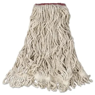 Rubbermaid® Commercial Super Stitch Blend Mop Head, Large, Cotton/Synthetic, White, 6/Carton
