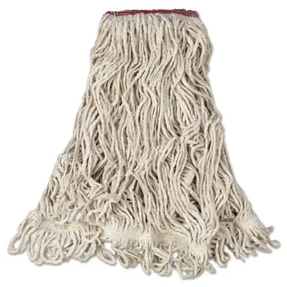 Rubbermaid® Commercial Super Stitch Blend Mop Head, Large, Cotton/Synthetic, White, 6/Carton