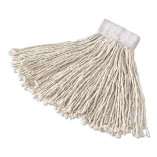 Rubbermaid® Commercial Super Stitch Cotton Looped End Wet Mop Head, Large, 1" White Headband, 6/Carton