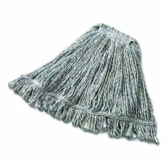 Rubbermaid® Commercial Super Stitch Finish Mop Heads, Cotton/Synthetic, Blue/White