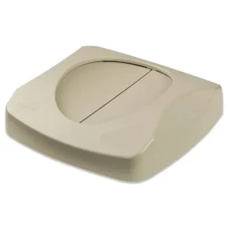 Rubbermaid® Commercial Swing Top Lid for Untouchable Recycling Center, Beige, 16" Square
