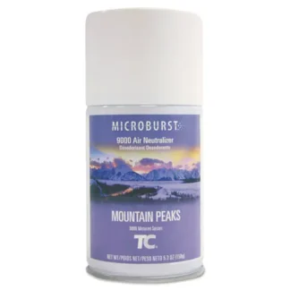 Rubbermaid® Commercial TC Microburst 9000 Air Freshener Refill, Mountain Peaks, 4/Carton