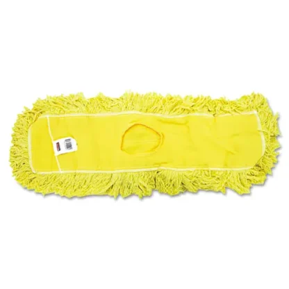 Rubbermaid® Commercial Trapper Commercial Dust Mop, Looped-End, Launderable, Yellow, 5" x 24"