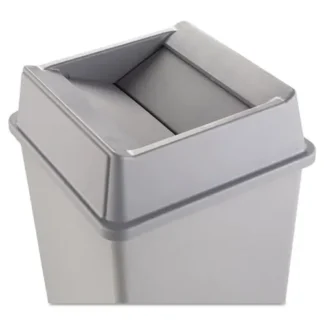 Rubbermaid® Commercial Untouchable Square Swing Top Lid, Gray