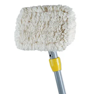 Rubbermaid® Commercial Wall-Washer Kit with 9 x 5 White Cotton Head and 60" Gray Aluminum Handle