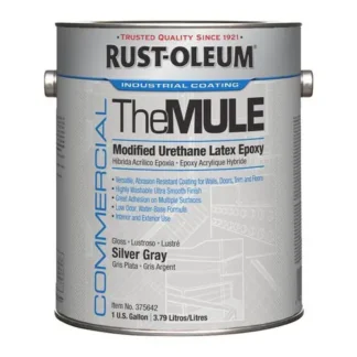 Rust-Oleum® Commercial The MULE (Modified Urethane Latex Epoxy), Gloss Silver Gray, 1 gal, 2/Carton