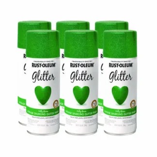 Rust-Oleum® Specialty Glitter Spray Paint, Glitter Kelly Green, 10.25 oz Aerosol Can, 6/Carton