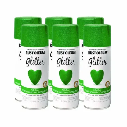 Rust-Oleum® Specialty Glitter Spray Paint, Glitter Kelly Green, 10.25 oz Aerosol Can, 6/Carton