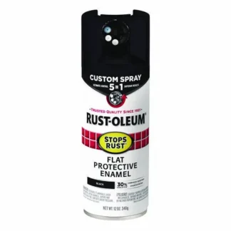 Rust-Oleum® Stops Rust 5-in-1 Spray Paint, Flat Black, 12 oz Aerosol Can