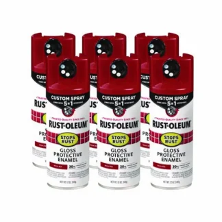 Rust-Oleum® Stops Rust 5-in-1 Spray Paint, Gloss Regal Red, 12 oz Aerosol Can, 6/Carton