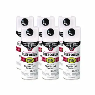 Rust-Oleum® Stops Rust 5-in-1 Spray Paint, Gloss White, 12 oz Aerosol Can, 6/Carton
