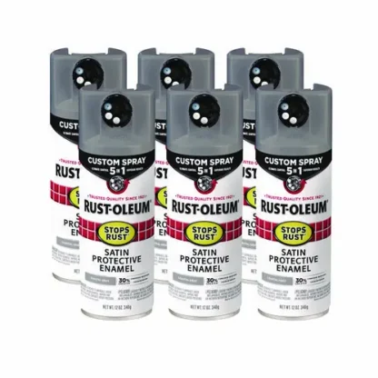 Rust-Oleum® Stops Rust 5-in-1 Spray Paint, Satin Coastal Gray, 12 oz Aerosol Can
