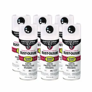 Rust-Oleum® Stops Rust 5-in-1 Spray Paint, Satin White, 12 oz Aerosol Can