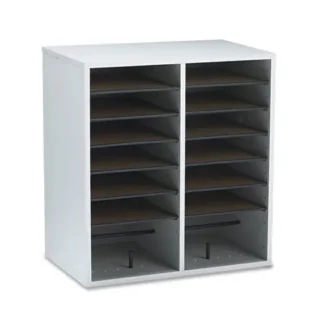 Safco® Adjustable Compartment Wood Literature Organizers