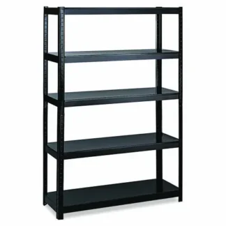 Safco® Boltless Steel Shelving, Five-Shelf, 48 x 24 x 72, Black
