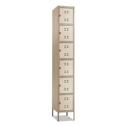 Safco® Box Locker, Two-Tone Tan, 12"W x 18"D x 78"H