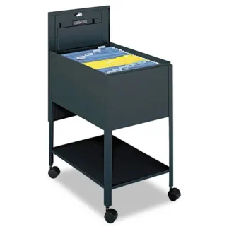 Safco® Extra-Deep Locking Mobile Tub File, Legal Size, Black, 16.5"W x 24.75"D x 28.25"H