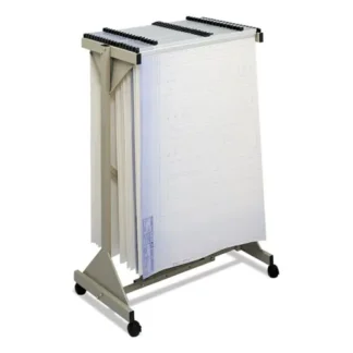 Safco® Mobile Plan Center Sheet Rack, Sand, Adjustable Width 25.75" to 43.75"