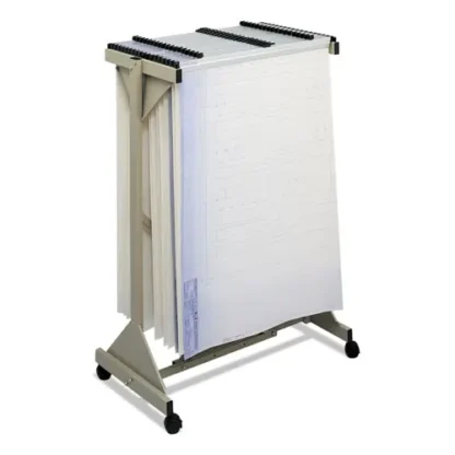 Safco® Mobile Plan Center Sheet Rack, Sand, Adjustable Width 25.75" to 43.75"