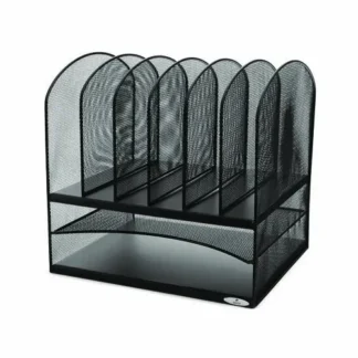 Safco® Onyx™ Mesh Desk Organizer With Two Horizontal/Six Upright Sections