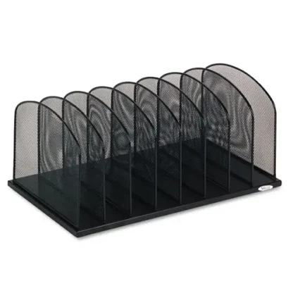 Safco® Onyx Mesh Desk Organizer with Upright Sections