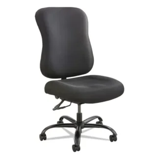 Safco® Optimus High Back Big and Tall Chair, Fabric, Supports Up to 400 lb, 19" to 22" Seat Height, Black