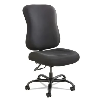 Safco® Optimus High Back Big and Tall Chair, Fabric, Supports Up to 400 lb, 19" to 22" Seat Height, Black